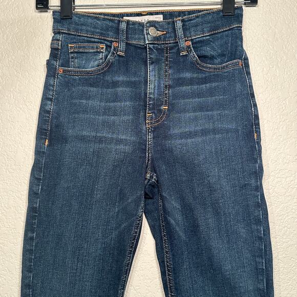 Topshop Jamie Keans Sz 25‎ Skinny Raw Edge - Picture 2 of 12